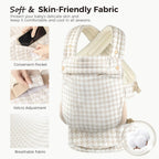 Ergonomic Baby Carrier for Newborns and Toddlers – Breathable Cotton-Linen Design