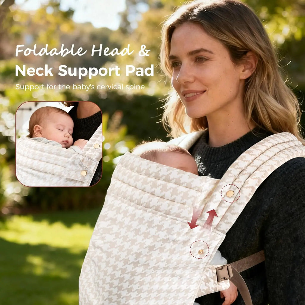 Ergonomic Baby Carrier for Newborns and Toddlers – Breathable Cotton-Linen Design