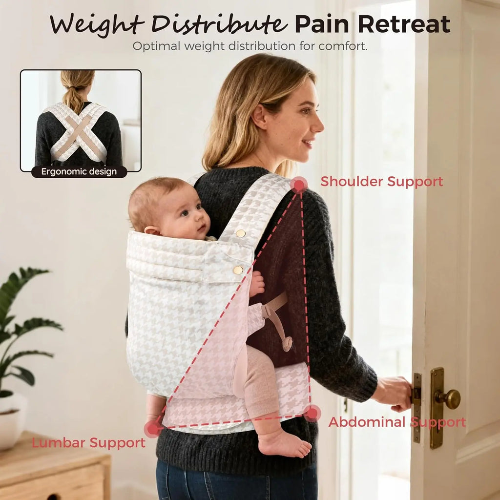 Ergonomic Baby Carrier for Newborns and Toddlers – Breathable Cotton-Linen Design