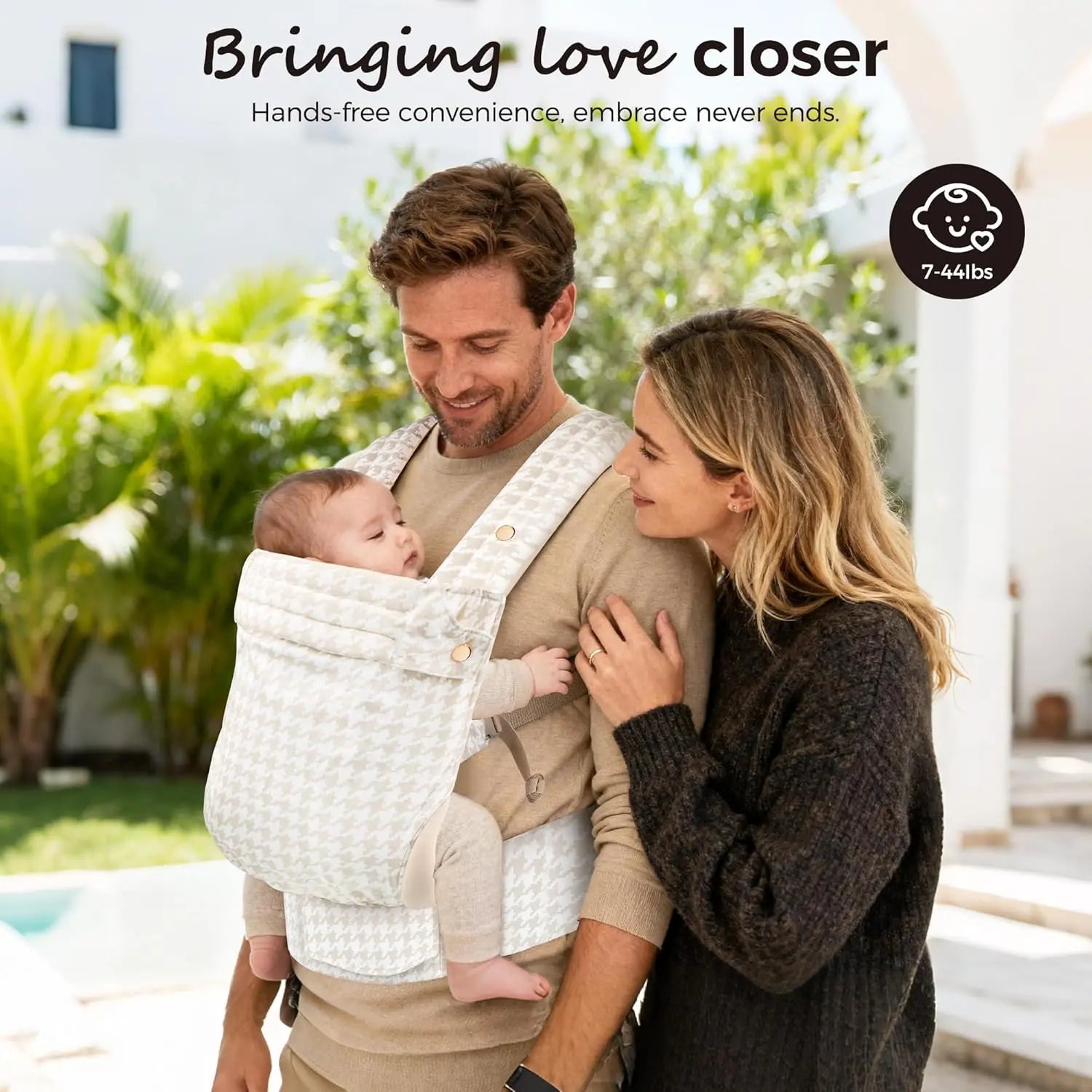 Ergonomic Baby Carrier for Newborns and Toddlers – Breathable Cotton-Linen Design