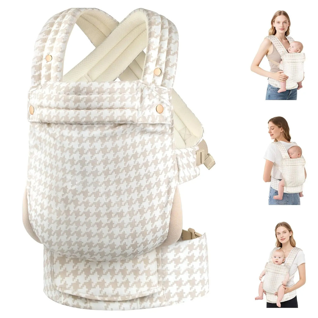 Ergonomic Baby Carrier for Newborns and Toddlers – Breathable Cotton-Linen Design